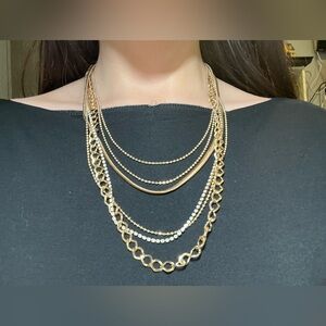 6 Strand Gold Necklace
